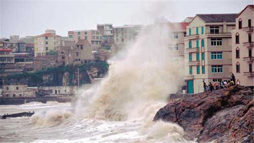 扛起臺(tái)風(fēng)的重任 看那些高層建筑情況！